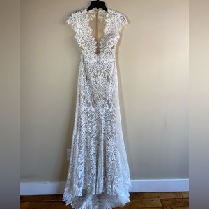 BHLDN Wtoo by Watters Philomene Lace Cap-Sleeve Wedding Gown